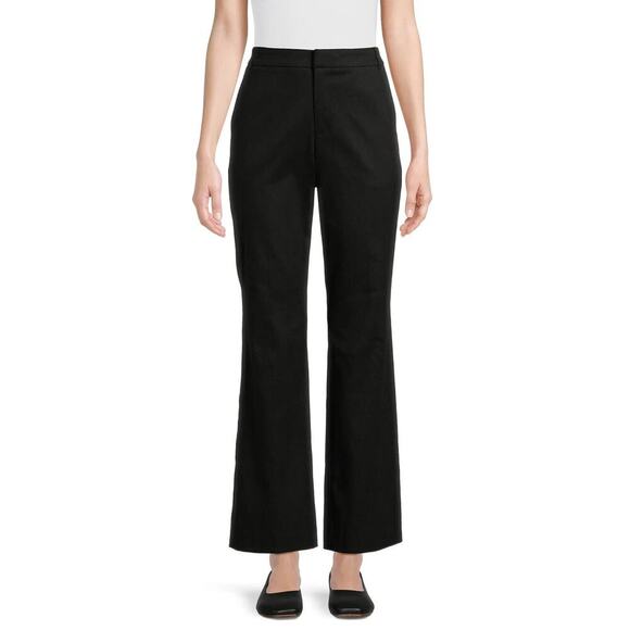 Time and Tru Womens Flare Pants Regular Fit 32" Inseam Stretch Black Soot Size 8 - Picture 1 of 6